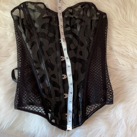 Mesh & Faux Leather Corset - Picture 4 of 9